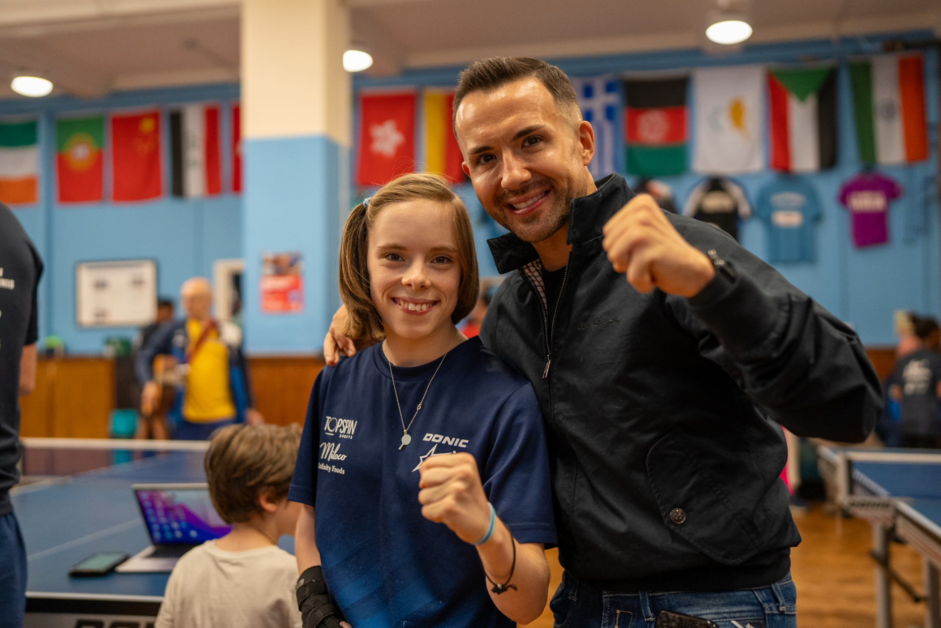 Bly Twomey and Will Bayley at Brighton Table Tennis Club